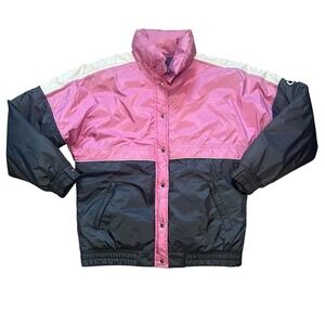 VTG 80s CB Sports Gore-Tex Down Puffer Jacket Women's L Pink Coat Retro Ski Snow